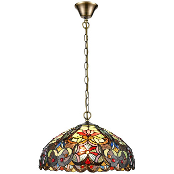 Люстра подвесная Бронза/Разноцветный E27 2*60Вт 825-806-02 VELANTE