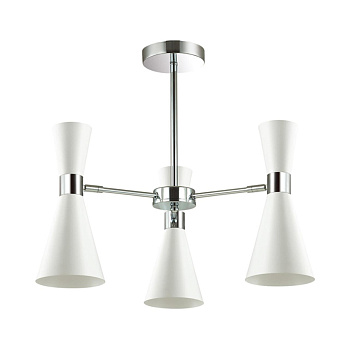 Люстра потолочная E14 3*60W 220V QUINN хром/матовый белый LUMION