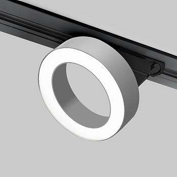 Трековый светодиодный светильник для однофазного шинопровода 12Вт 4200К серебряный IP20 Spila (a056375) Elektrostandard