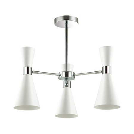 Люстра потолочная E14 3*60W 220V QUINN хром/матовый белый LUMION