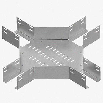 Лоток крестообразный перфорированный КМ 600х65 УТ1,5, горячее цинкование, S1,5
