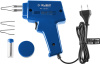 Импульсный паяльник в наборе, 150Вт, нагрев 6 сек., канифоль, припой, 2 сменных жала, в кейсе ЗУБР