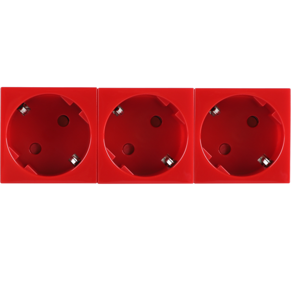 Donel Розетка 3х2К+З нем.ст., 45 гр., с з/ш, крас. (135х45мм), серия (тип) DF6 Donel Розетка 3х2К+З нем.ст., 45 гр., с з/ш, крас. (135х45мм), серия (тип) DF6