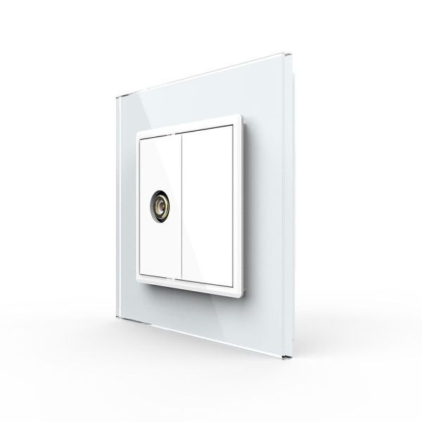 Розетка видео RCA "тюльпан" Белая Livolo Розетка видео RCA "тюльпан" Белая Livolo