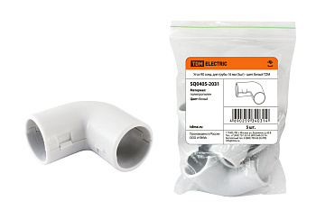 Угол 90 соед. для трубы 16 мм (5шт) - цвет белый TDM