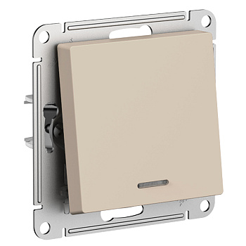 ATLASDESIGN  Механизм перекючателя 1-кл с подсветкой 10А песочный (уп.5шт) Schneider Electric