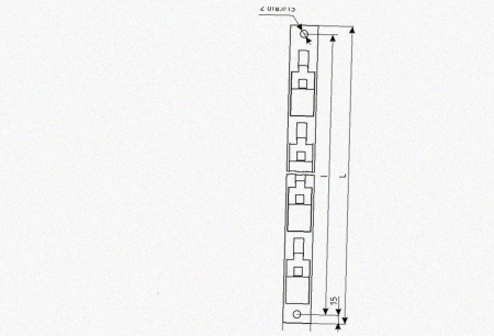 Стойка кронштейна рожкового криволинейного К1351.001А-05 УТ1,5, горячее цинкование, 12 рожков,L2170мм, S3,0