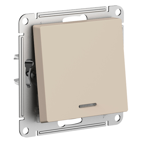 ATLASDESIGN  Механизм перекючателя 1-кл с подсветкой 10А песочный (уп.5шт) Schneider Electric