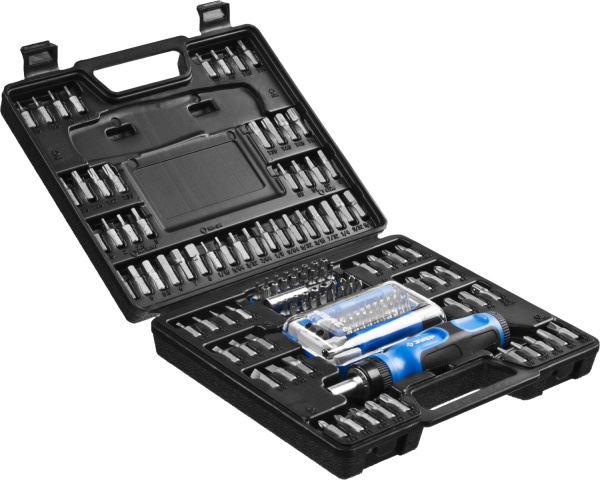 Набор: отвертка реверсивная с насадками 129 шт ЗУБР