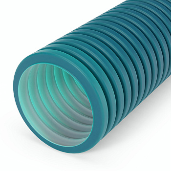 Труба гофрированная двустенная ПНД гибкая вентиляционная фиолетовая (RAL 4005) d90 мм (50м/уп) Промрукав