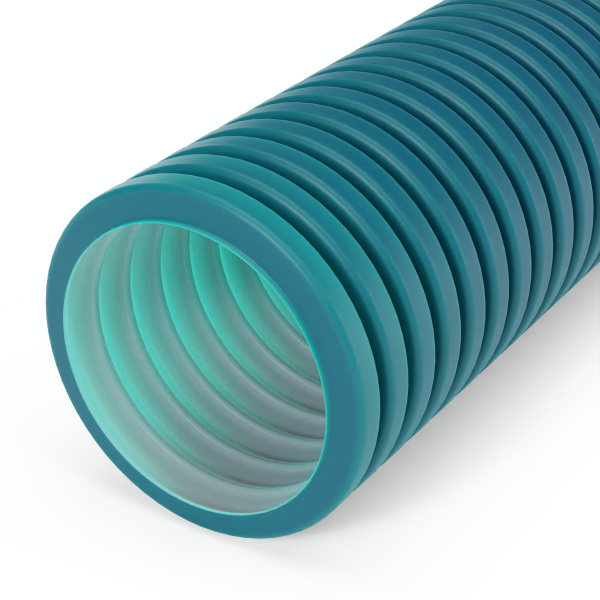 Труба гофрированная двустенная ПНД гибкая вентиляционная фиолетовая (RAL 4005) d63 мм (50м/уп) Промрукав