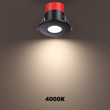 Св-к встр.св/д димм.,смена цв.темп.IP65 LED 3000К/4000К/5000К 8W 220V черный REGEN NOVOTECH