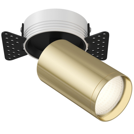 Встраиваемый светильник 1*GU10 10Вт Черный с Золотом IP20 FOCUS S C058CL-1BG Technical