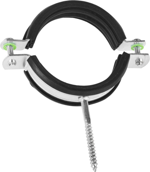 Хомут трубный оцинкованный, 2 1/2", 1шт, оцинкованный, ЗУБР