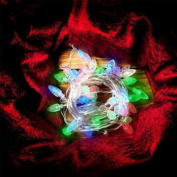 Гирлянда-нить новогодняя"ШИШКИ" GLFG-50-500-IP20-XC-RGB 50 диодов 5м с контроллером 8 режимов General