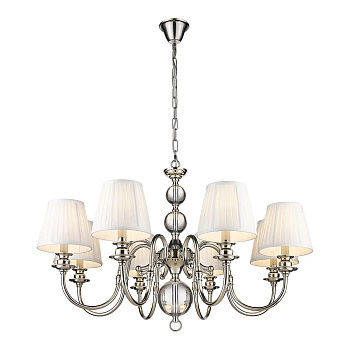 Люстра подвесная Никель/Бежевый E14 8*40Вт WE369.08.103 WERTMARK