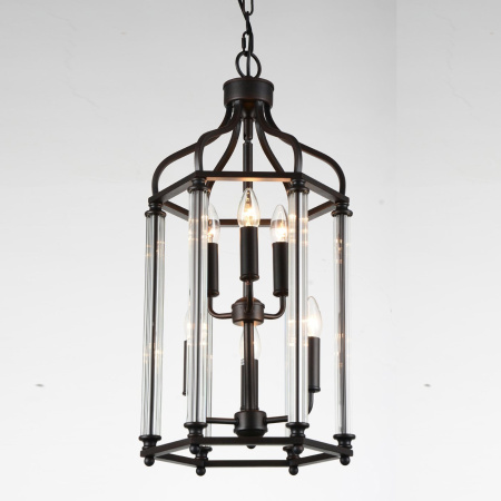 Люстра подвесная Черный/Черный, Прозрачный E14 6*40Вт SL239.303.06 ST LUCE