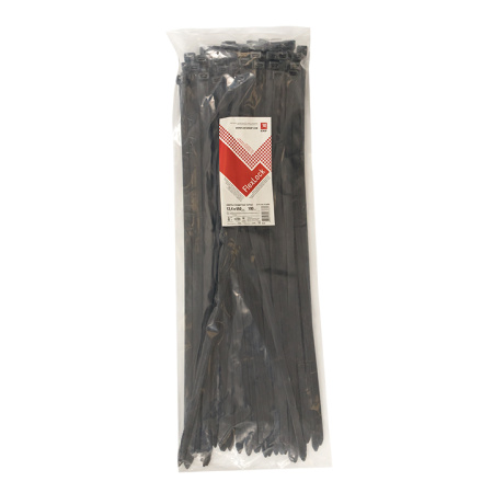 Хомут P6,6 стандартный (ч), 12,4x650 (100шт) FlexLock PROxima EKF