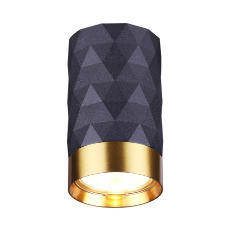 Потолочный св-к IP20 LED GU10 max 10W AD ASTRUM черный/золотистый/металл ODEON LIGHT