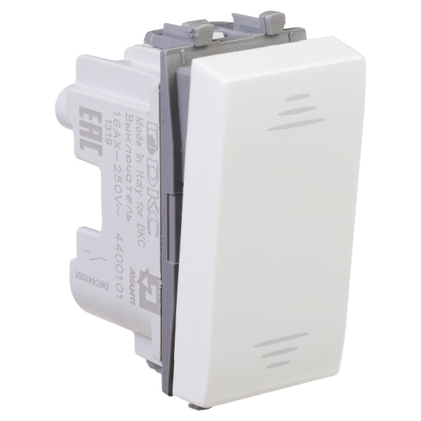 Выключатель модульный, "Avanti", "Белое облако", 1 модуль DKC