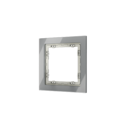 Рамка стеклянная Voltum S70 на 1 пост, (сталь, стекло)