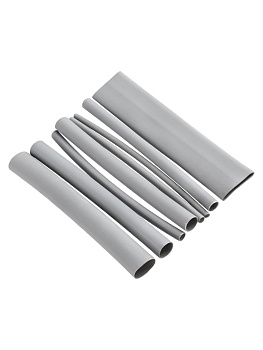 Набор трубок термоусаживаемых, клеевых "Моноцвет-диапазон, серый TDM"