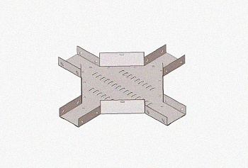 Лоток крестообразный замковый глухой КМЗГ 150х50 УТ1,5, горячее цинкование, S1,0