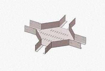 Лоток крестообразный глухой КМГ 200х65 У3, окрашенный, S1,5