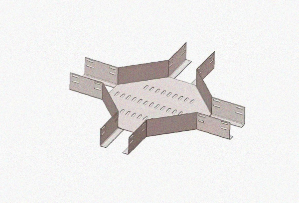 Лоток крестообразный глухой КМГ 200х65 У3, окрашенный, S1,5