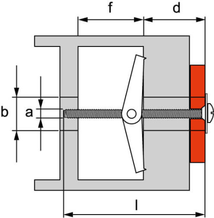 Складной пружинный анкер со шпилькой М3 D10 DKC