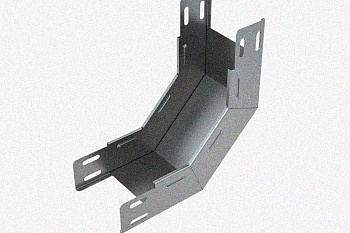 Лоток замковый глухой КПЗГ 150х50-90 УХЛ1 для поворота трассы вверх на 90, горячее цинкование S1,0