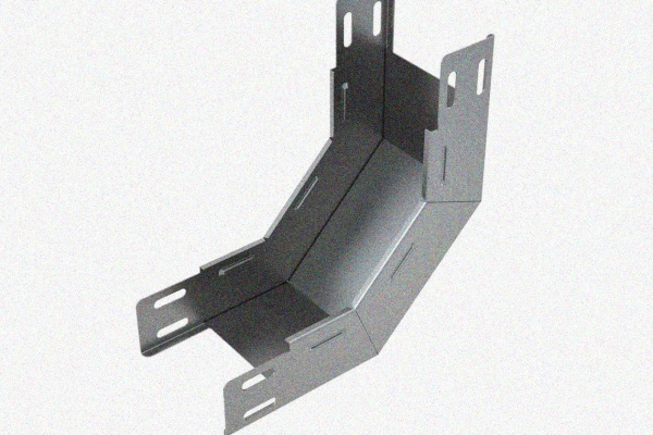 Лоток замковый глухой КПЗГ 150х50-90 УХЛ1 для поворота трассы вверх на 90, горячее цинкование S1,0