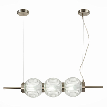 Светильник подвесной Никель/Прозрачный E14 3*40Вт SL1155.113.03 ST LUCE