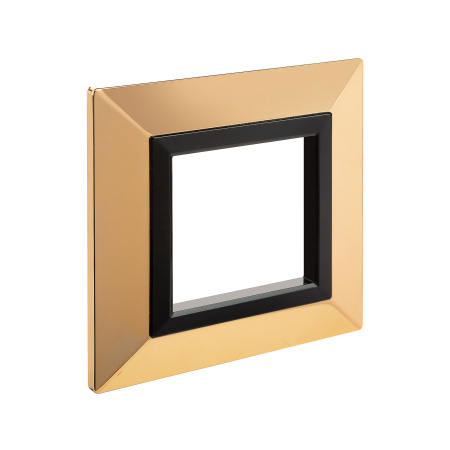 Рамка из металла, "Avanti", золотая, 1 пост (2 мод.) DKC