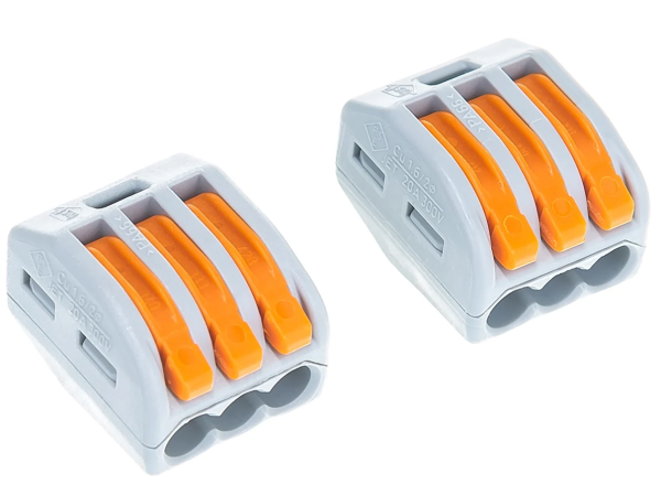 Клемма (3х0,2-4мм2 с рычажком) (50шт) Wago