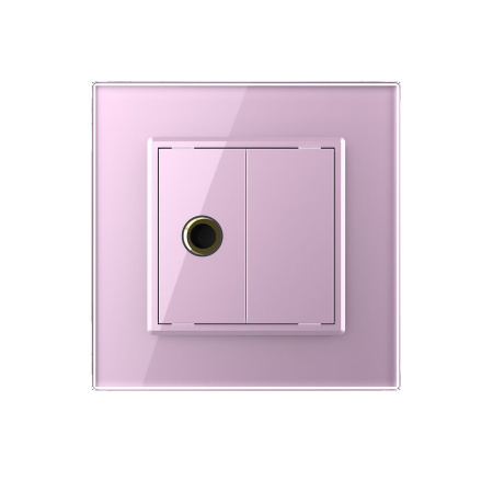 Розетка микрофон TRS 6.3 JACK Розовая Livolo