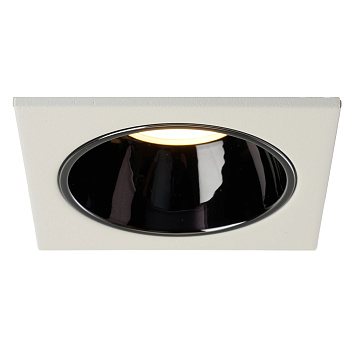 Светильник потолочный встраиваемый, MR16 G5.3, белый + черный хром DL3112 Feron