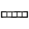 Рамка стеклянная Voltum S70 на 5 постов, (черный, стекло)