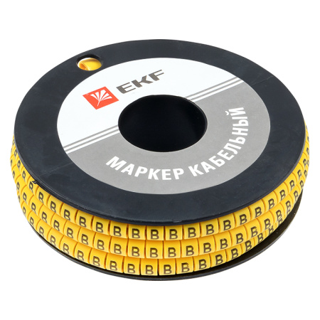 Маркер кабельный 4,0 мм2 "B" (500 шт) (ЕС-2) PROxima EKF