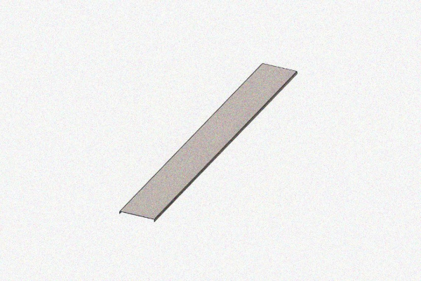 Крышка лотка цельного КЛЦ300 УТ1,5, оцинкованный лист, S1,0