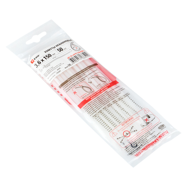 Хомут P6,6 стандартный (б), 3,6x150 (100шт) FlexLock PROxima EKF