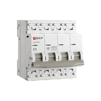 Выключатель автоматический ВА МОД ВА 47-63N 4П 3А (C) 4,5 кА PROXIMA EKF