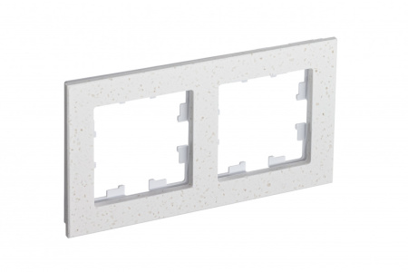 ATLASDESIGN NATURE Рамка горизонт/вертик 2 пост . мрамор крем роял IP20 Schneider Electric