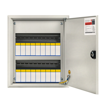 Щит распред, навесной ЩРН-18 пласт, замок (350х300х120) IP31 PROxima EKF