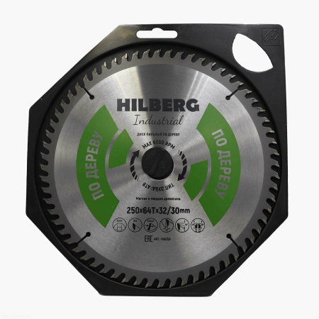 Диск пильный Industrial Дерево 250*32/30*64Т HW259 Hilberg