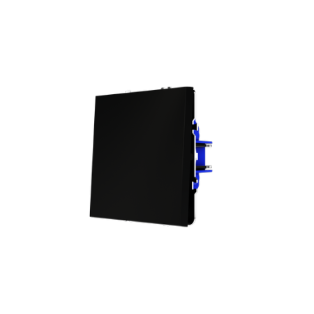 Проходной переключатель встраиваемый Voltum S70 одноклавишный 10А, (черный матовый)