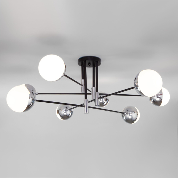 Потолочная люстра в стиле лофт 8*E27 60Вт хром IP20 Nuvola (70129/8 хром) Eurosvet Потолочная люстра в стиле лофт 8*E27 60Вт хром IP20 Nuvola (70129/8 хром) Eurosvet