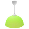 16-25 Светильник декоративный, подвесной, "Оулу", пластик, 1хЕ27 15Вт, 230В, салатовый, шнур белый, 600мм, крепление под крючок, Ø400х180мм... APEYRON