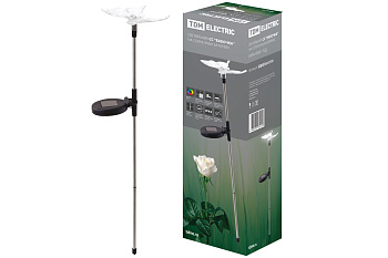 Светильник СС "Бабочка" на солнечных батареях, сталь, меняет цвет, TDM Светильник СС "Бабочка" на солнечных батареях, сталь, меняет цвет, TDM