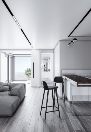 Шинопровод магнитный Алюминий Черный TRX004-211B Technical